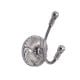 Silver Brass Floral Base Bathroom Hardware Accessories Set of 4